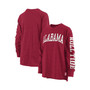 Women's Crimson Alabama Crimson Tide Plus Size Two-Hit Canyon Long Sleeve T-shirt
