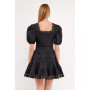 Women's Multi Lace Linen Mini Dress