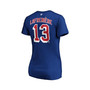 Women's Branded Alexis Lafreniere Blue New York Rangers Plus Size Name Number V-Neck T-shirt
