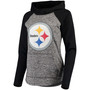 Women's Heathered Gray-Black Pittsburgh Steelers Championship Ring Pullover Hoodie