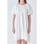 Women's Knit and Embroidery Combo Dress