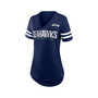 Women's Branded College Navy Seattle Seahawks Speed Tested V-Neck T-shirt