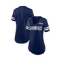 Women's Branded College Navy Seattle Seahawks Speed Tested V-Neck T-shirt