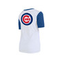 Women's White Chicago Cubs Colorblock T-shirt