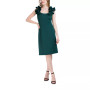 Women's Ruffled-Shoulder Sleeveless Dress