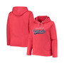 Women's Red Washington Nationals Plus Size Side Split Pullover Hoodie