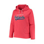 Women's Red Washington Nationals Plus Size Side Split Pullover Hoodie