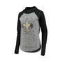 Women's Heathered Gray and Black New Orleans Saints Championship Ring Pullover Hoodie