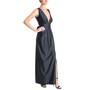 Women's Plunge V-Neck Leg-Slit Maxi Dress