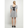 Women's Gingham Contrast Bow Mini Dress