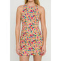 Women's Floral Fitted Mini Dress