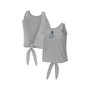 Women's Gray New York Yankees Open Back Twist Tie Tank Top