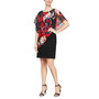 Women's Printed Capelet Sheath Dress