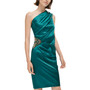 Women' One Shoulder Satin Sleeveless Sheath Dress
