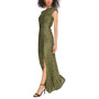 Petite One-Shoulder Slit-Front Sequin Gown