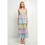 Women's Floral Print Maxi Tiered Dress