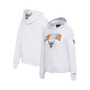 Women's White Chicago Bulls Washed Neon Pullover Hoodie