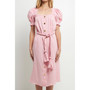 Women's Linen Dress with Tie