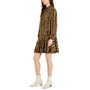 Women's Printed Tie-Neck Tiered Ruffled Dress