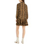 Women's Printed Tie-Neck Tiered Ruffled Dress