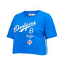 Women's Royal Brooklyn Dodgers Cooperstown Collection Retro Classic Cropped Boxy T-shirt