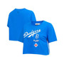 Women's Royal Brooklyn Dodgers Cooperstown Collection Retro Classic Cropped Boxy T-shirt