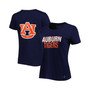 Women's Navy Auburn Tigers 2-Hit Performance T-shirt