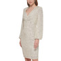 Women's Sequined Blouson-Sleeve Dress