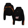 Women's Brand Black Miami Heat Courtside Statement Edition Pullover Hoodie
