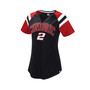 Women's Black, Red Austin Cindric Game On Notch V-Neck T-shirt