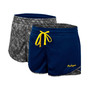 Women's Navy, Charcoal Michigan Wolverines Fun Stuff Reversible Shorts