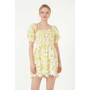 Women's Floral Embroidery Mini Dress