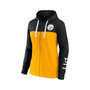 Women's Branded Black, Gold Pittsburgh Steelers Take The Field Color Block Full-Zip Hoodie