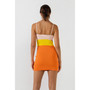 Women's Color Block Cut Out Mini Dress