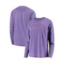 Women's Purple LSU Tigers Tonal Block Vintage-Inspired Wash Long Sleeve T-shirt