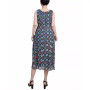 Petite Sleeveless Chiffon Belted Dress