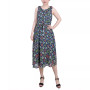 Petite Sleeveless Chiffon Belted Dress