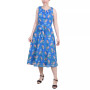 Petite Sleeveless Chiffon Belted Dress