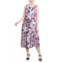 Petite Sleeveless Chiffon Belted Dress