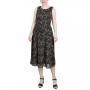 Petite Sleeveless Chiffon Belted Dress