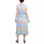 Petite Sleeveless Chiffon Belted Dress