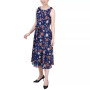 Petite Sleeveless Chiffon Belted Dress