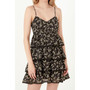 Women's Floral Printed Tiered Mini Dress
