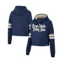 Women's Navy Penn State Nittany Lions Retro Cropped Pullover Hoodie
