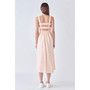 Women's Striped Smocked Midi Dress