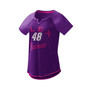 Women's Purple Alex Bowman Grand Slam Tri-Blend Notch V-Neck T-shirt