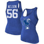 Women's Quenton Nelson Heathered Royal Indianapolis Colts Name Number Tri-Blend Tank Top
