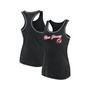 Women's Branded Black New Jersey Devils Wordmark Logo Racerback Scoop Neck Tank Top