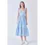 Women's Gingham Midi Dress