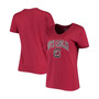 Women's Garnet South Carolina Gamecocks University Arch Logo V-Neck T-shirt
